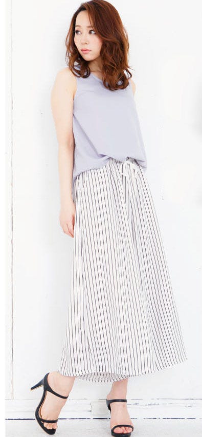 ジョーゼットガウチョパンツオールインワン「神戸レタス」3490円(税込)