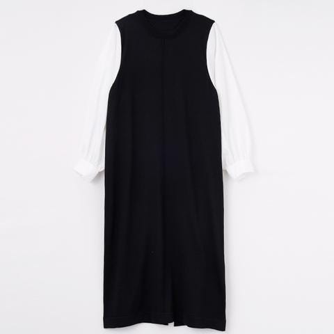 しまむら　しまパト　レディース　おすすめ　オススメ　アイテム　優秀　コスパ　プチプラ　2023　冬　春　ワンピース　ワンピ　コラボ　てら　切り替え　ニットワンピース　コンビネーション