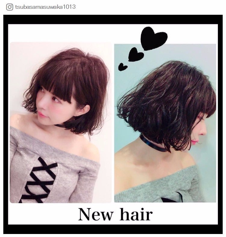 新ヘアの益若つばさ／益若つばさInstagramより