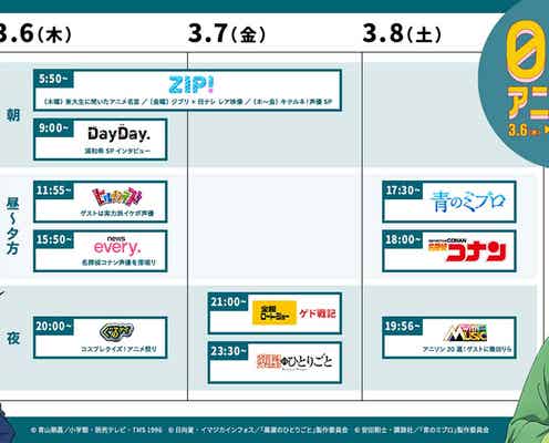 日テレ人気番組がアニメとコラボ「日テレアニメFES」開催決定・タイムテーブル公開