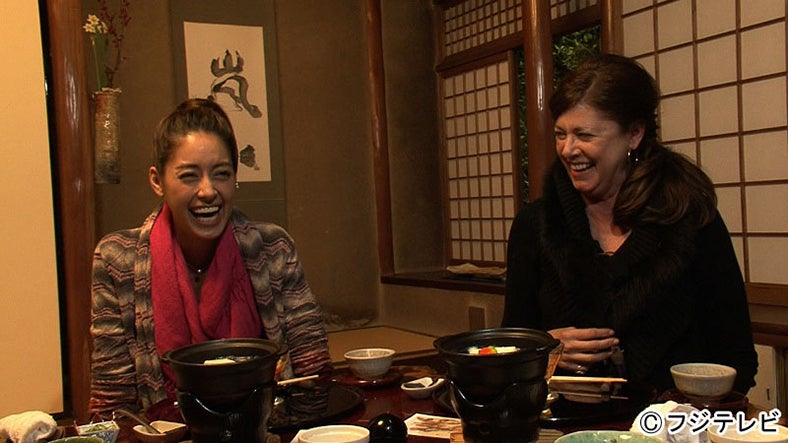 京都グルメを満喫する森親子