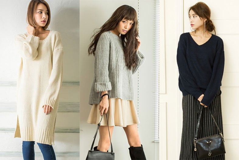 ざっくり感が色っぽい！この秋いい女は「ローゲージニット」を選んでる