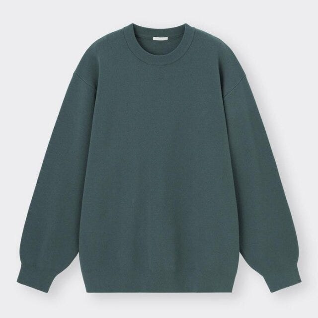 GU　スムースニットクルーネックセーター
