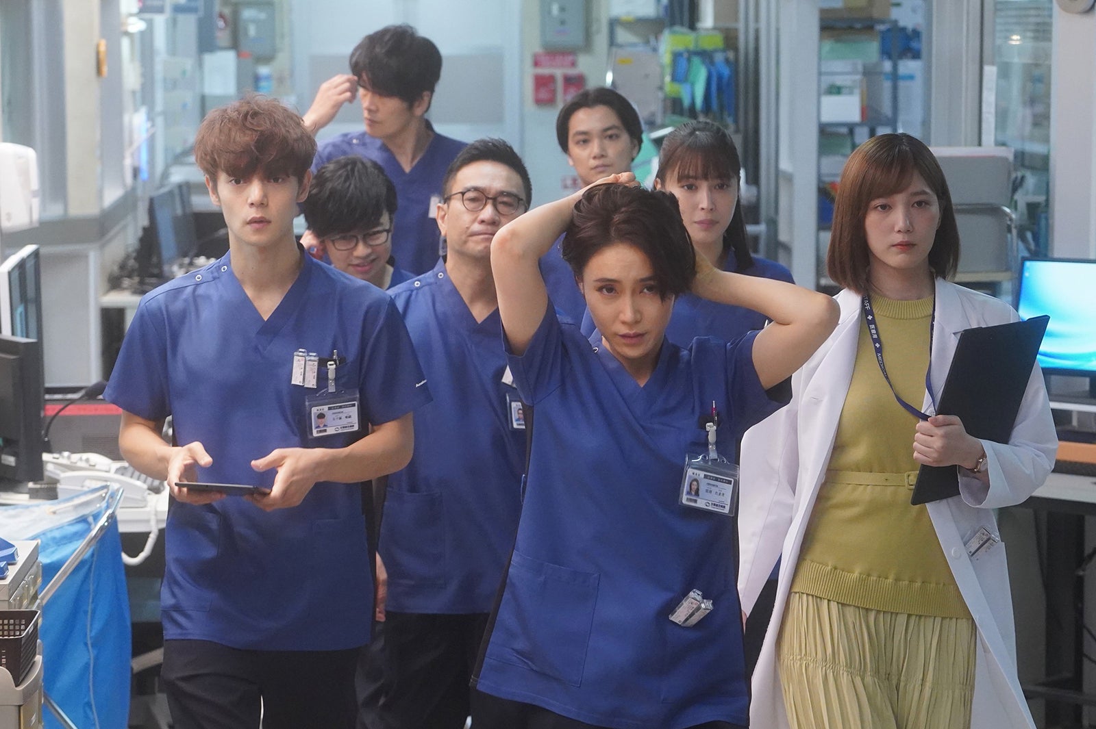 窪田正孝、山口紗弥加、本田翼、八嶋智人、広瀬アリス、矢野聖人、浜野謙太、丸山智己／「ラジエーションハウスⅡ～放射線科の診断レポート～」第4話より（C）フジテレビ