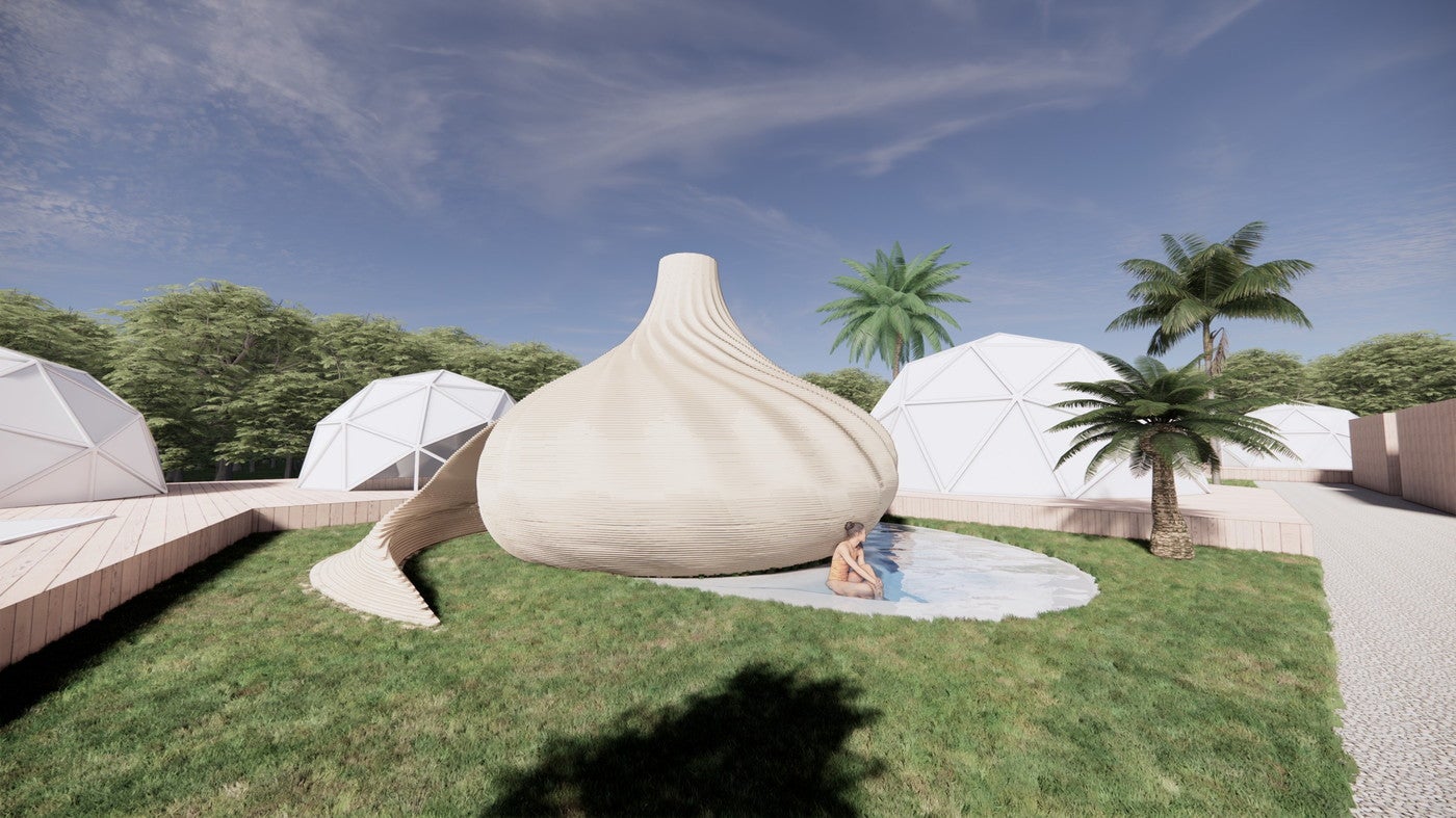 巻き貝風サウナ「SAZAE」香川・直島のグランピング「SANA MANE」内に誕生