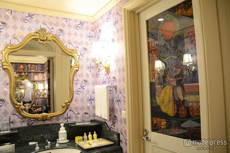 ディズニー美女と野獣ルームのバスルーム
