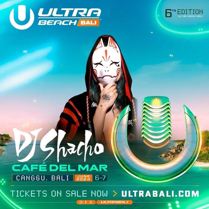 「ULTRA Beach Bali 2024」に出演するDJ社長(提供画像)