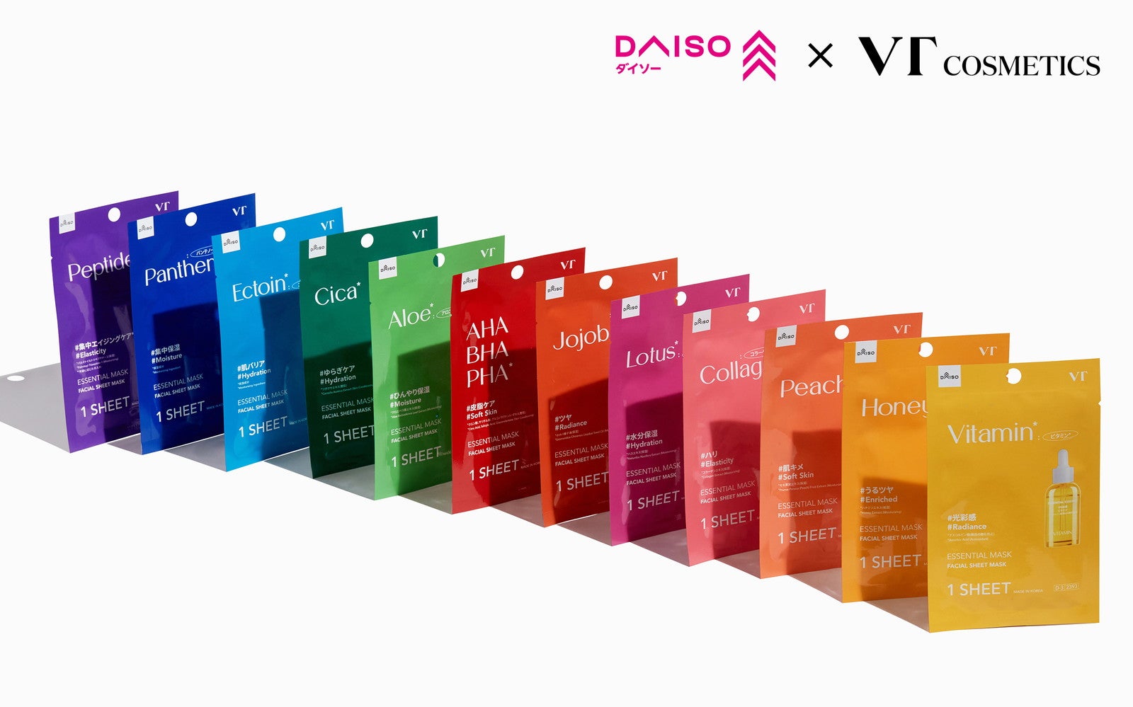 VT エッセンシャルマスク（全12種展開）110円（税込み）／提供画像