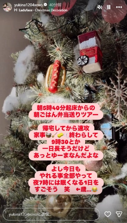 木下優樹菜Instagramストーリーズより