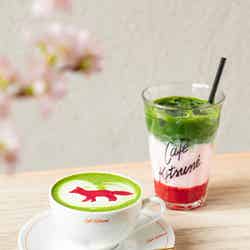Sakura Matcha Latte – さくら抹茶ラテ イートイン ¥950 / テイクアウト ¥850/提供画像