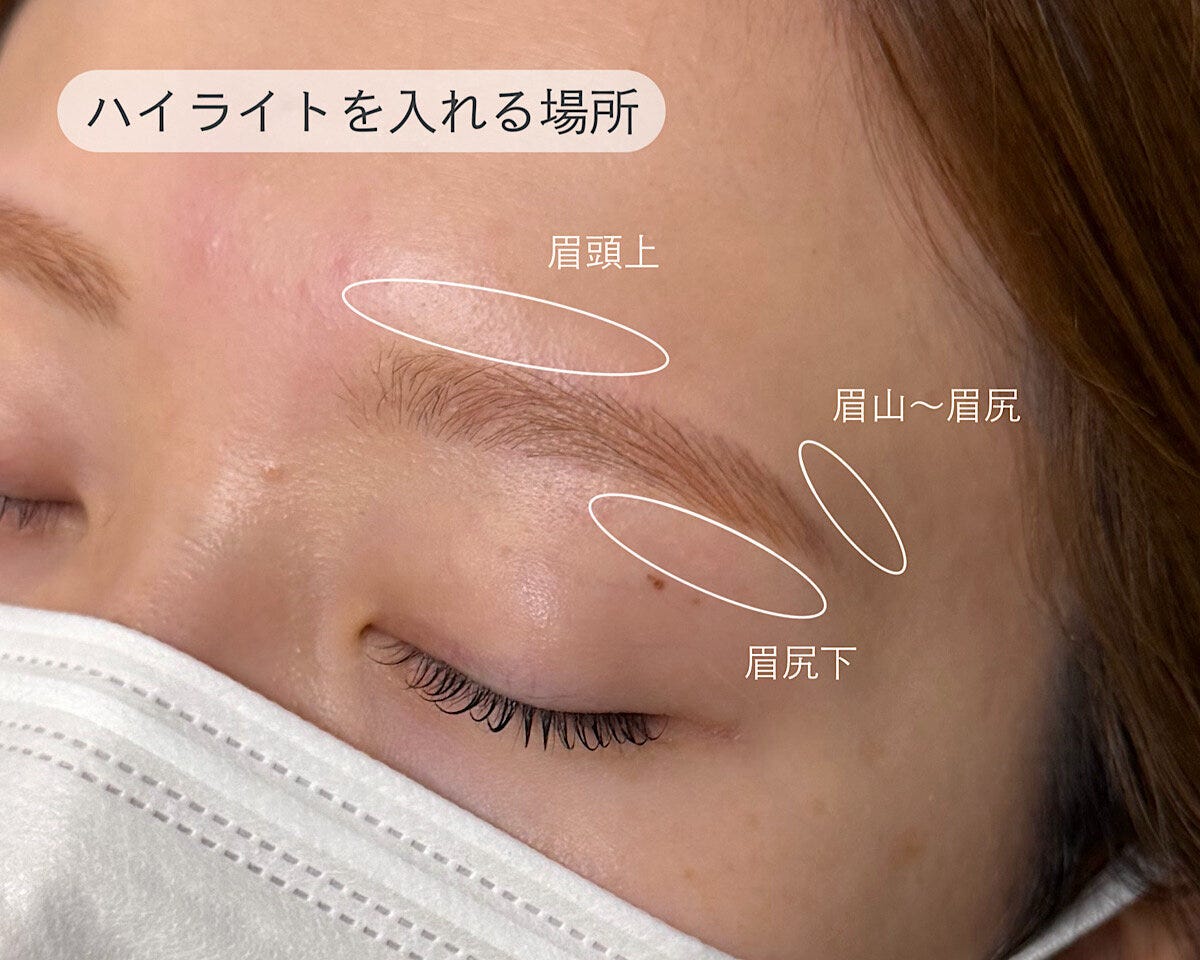 ハイライトを入れる位置