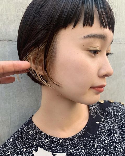 インナーカラー ショートヘア特集 グッと垢抜けて大人かわいいが叶うヘアカタログ モデルプレス