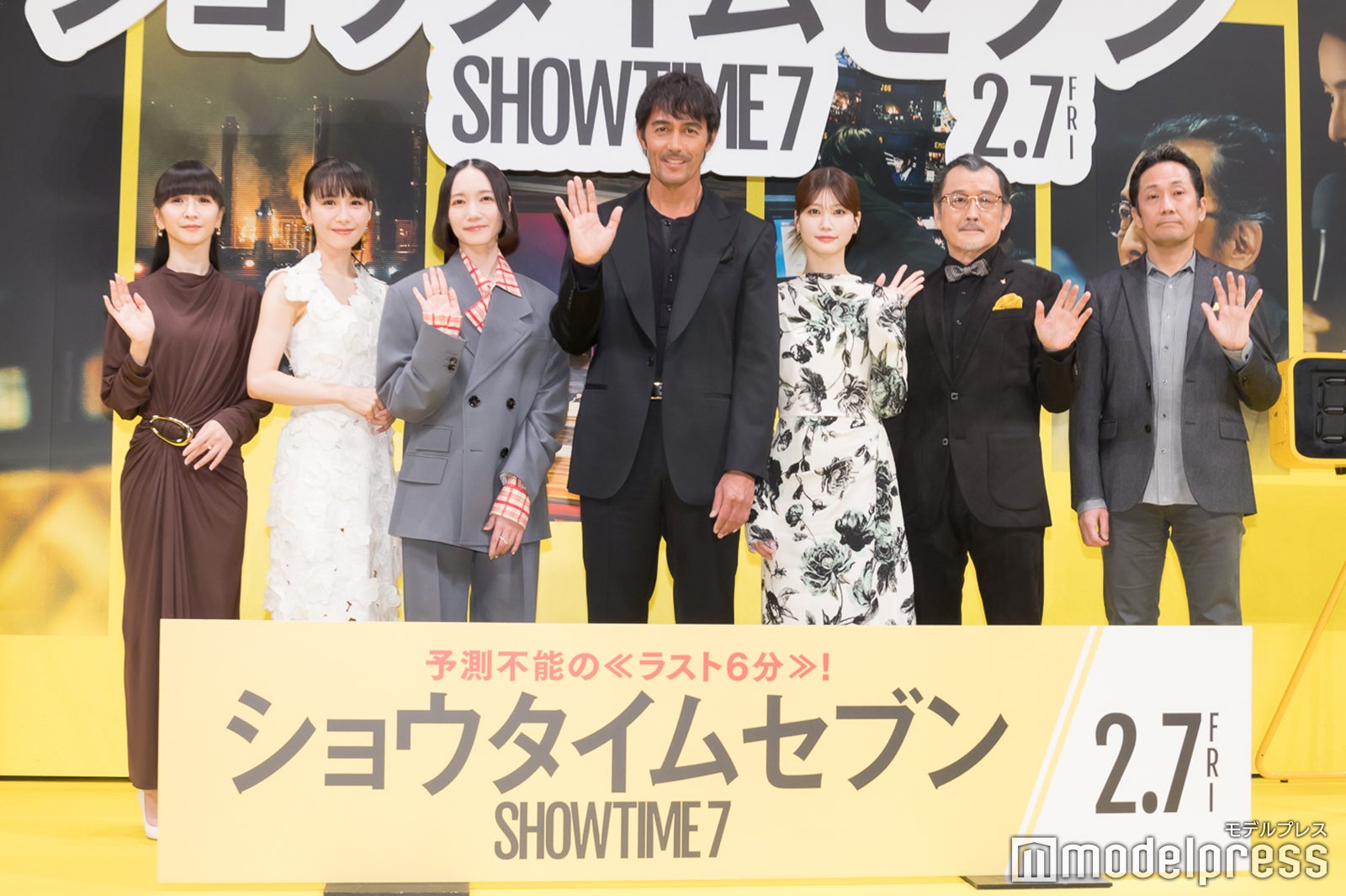 かしゆか、あ～ちゃん、のっち、阿部寛、生見愛瑠、吉田鋼太郎、渡辺一貴監督（C）モデルプレス