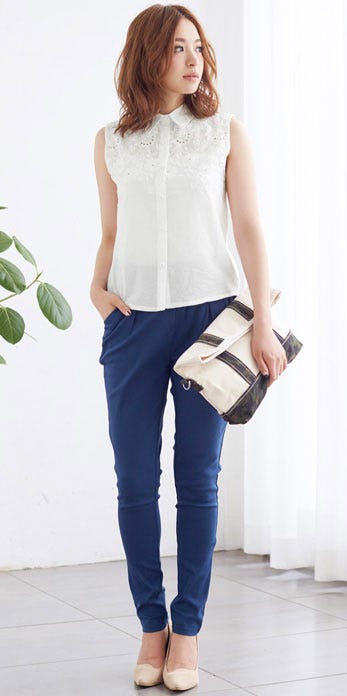 ノースリーブ刺繍コットンシャツ「Pierrot」1,980円(税込)/画像提供:Pierrot