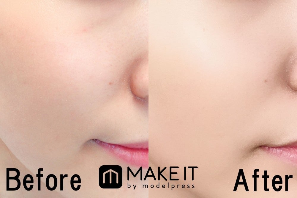 エテュセ／プレミアム アミノエッセンス ファンデーション／20 自然な肌色 使用 (C)メイクイット