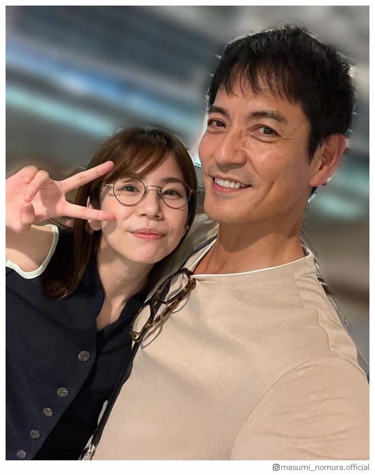 沢村一樹、姪が野村麻純だった 密着2ショット公開で驚きの声多数