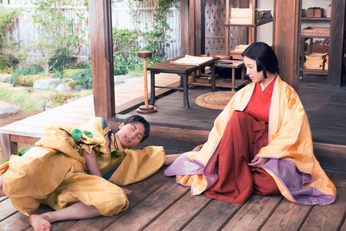 高杉真宙、吉高由里子「光る君へ」第2話より(C)NHK