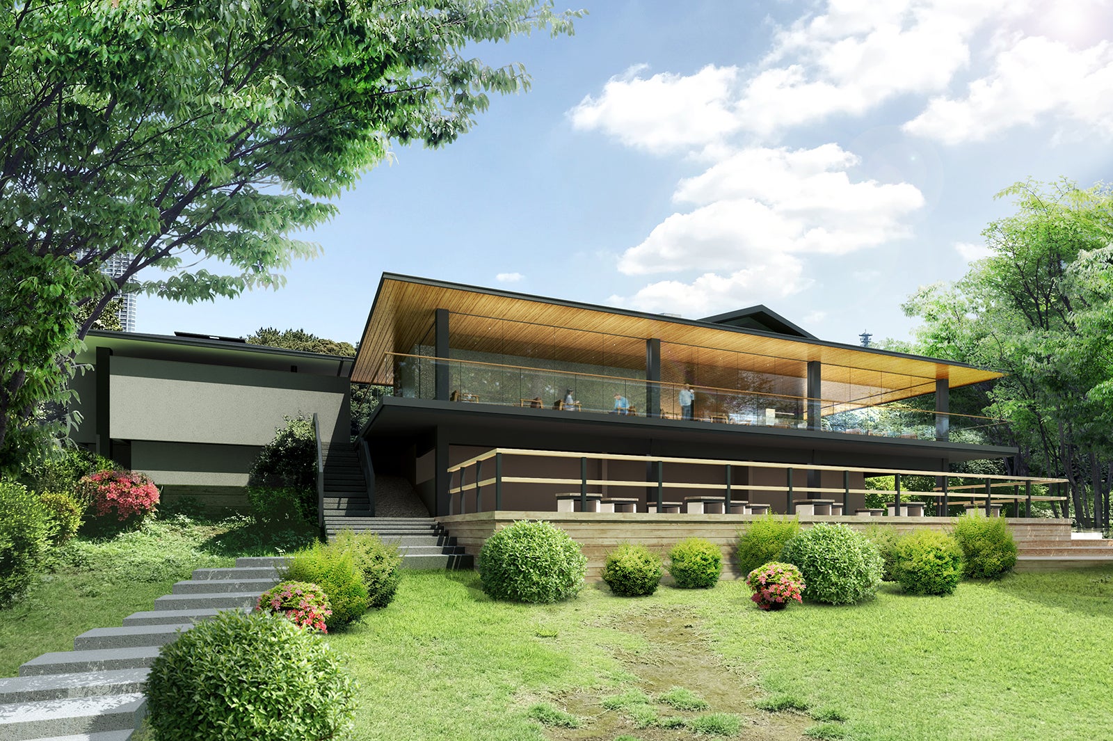 「スターバックス コーヒー 新宿御苑店」豊かな自然に溶け込む新店舗が誕生