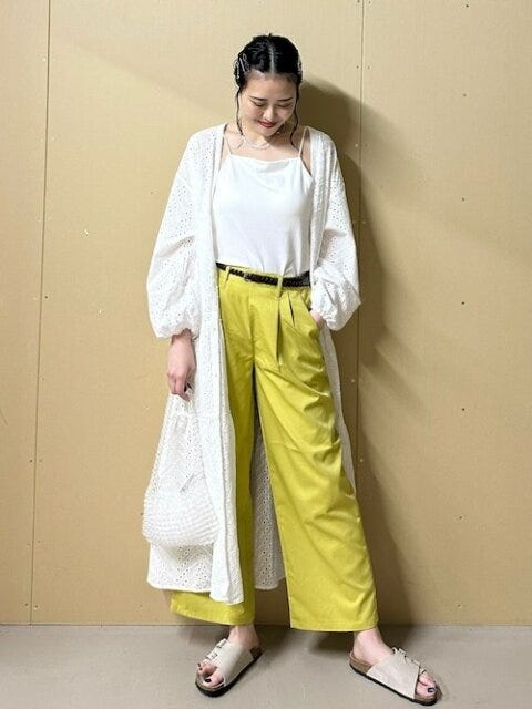 ロングワンピース　コーデ