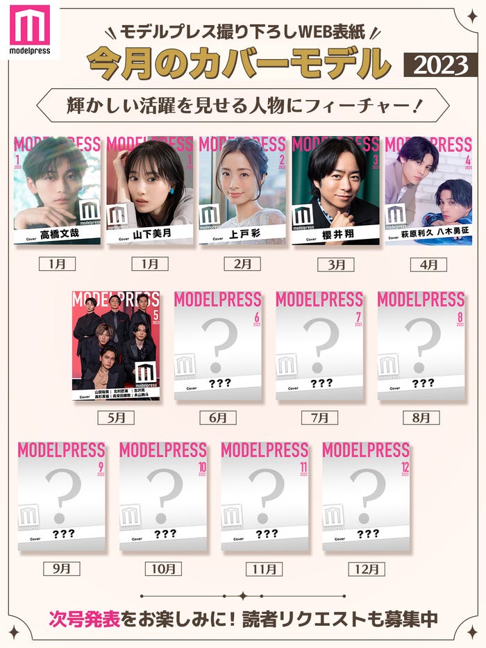 2023年モデルプレス「今月のカバーモデル」