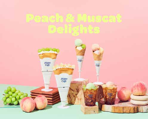 ジェラートピケカフェ“桃&マスカット”秋限定クレープやジェラート、フロート登場