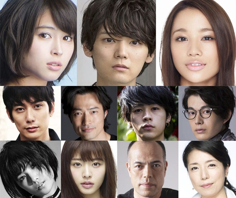 （左上から時計回りに）広瀬アリス、古川雄輝、高橋メアリージュン、弥尋、高橋ひとみ、田中要次、古畑星夏、Mikako（FAKY）、平岡祐太、前川泰之、成田凌