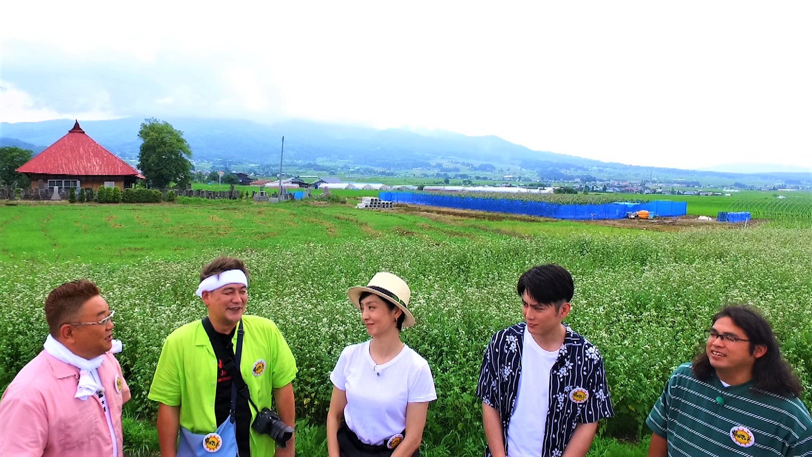 伊達みきお、富澤たけし、草刈民代、間宮祥太朗、中岡創一（C）テレビ朝日