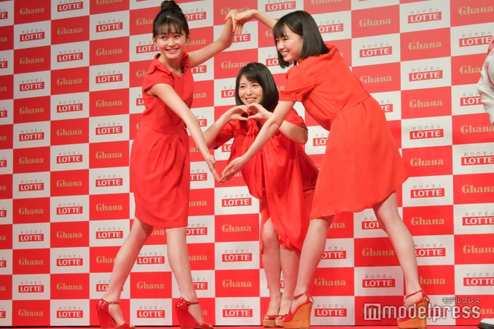 久間田琳加、浜辺美波、山田杏奈/新CMキャラクターお披露目イベントより(C)モデルプレス