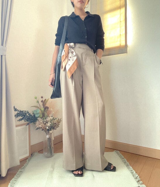 GU エクストラファインメリノリブポロカーディガン GU エクストラファインメリノリブポロカーディガン ポロシャツコーデ