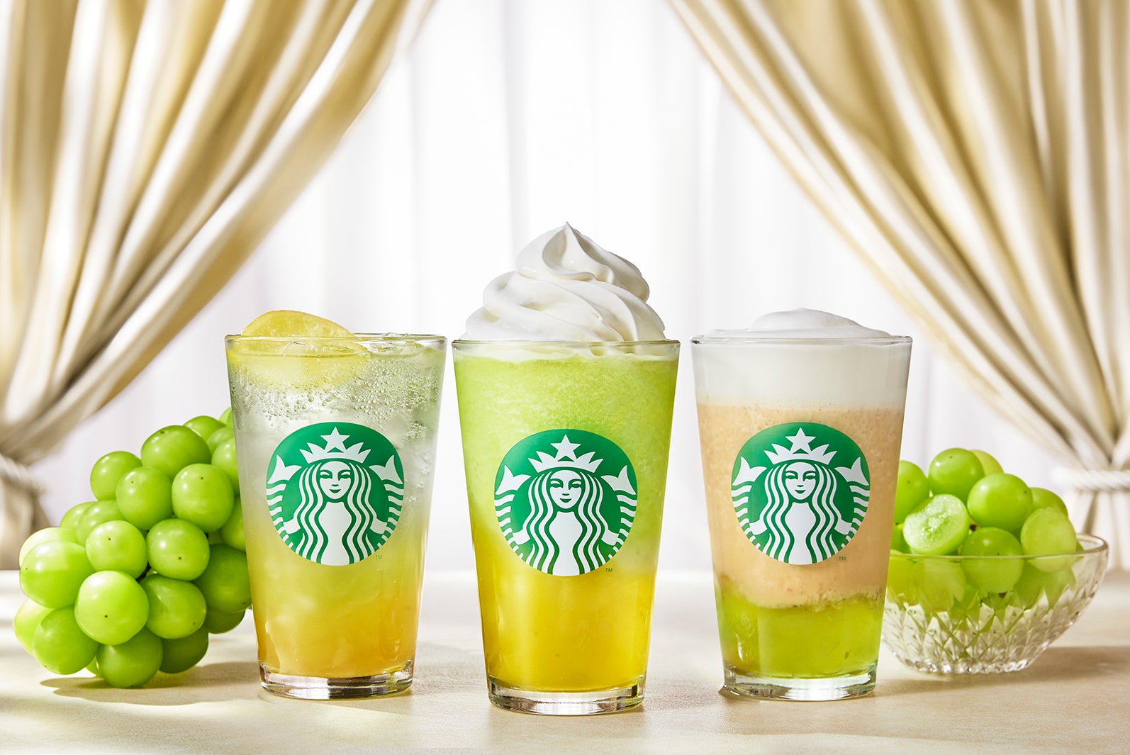 スタバ、マスカット主役の新作誕生「グラン マスカット フラペチーノ」ほか全3種