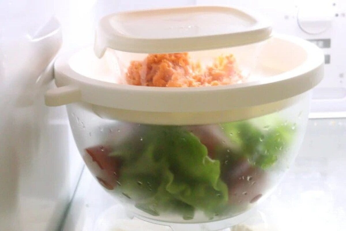 ダイソー　保存できる蓋付ザルボウル　保存