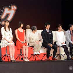 左から:平川雄一朗監督、大野いと、橋本愛、樹木希林、松坂桃李、桐谷美玲、遠藤憲一、八千種薫
