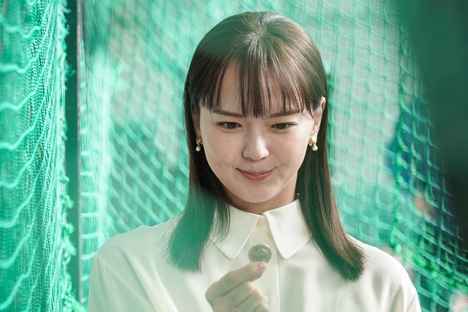 多部未華子／新TVCMセット500「バッティングセンター」篇メイキングより（提供写真）