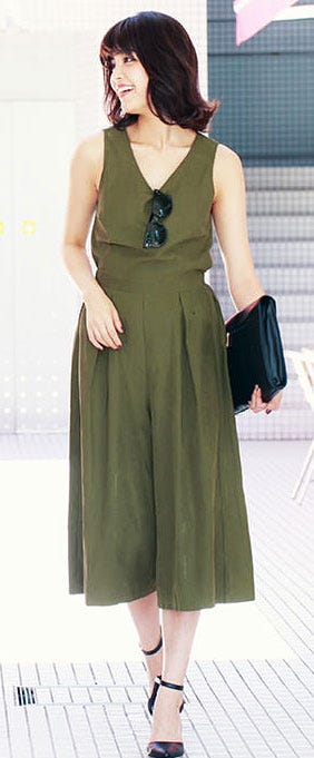 ピーチスキン生地ノースリーブ☆ガウチョオールインワン「神戸レタス」2590円(税込)/画像提供:神戸レタス