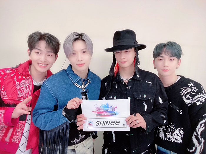 Shinee ミュージックステーション 3時間sp で話題の Don T Call Me をパフォーマンスし日本全国を魅了 番組裏側のオフショット写真や番組終了後のメンバーコメントも公開 モデルプレス