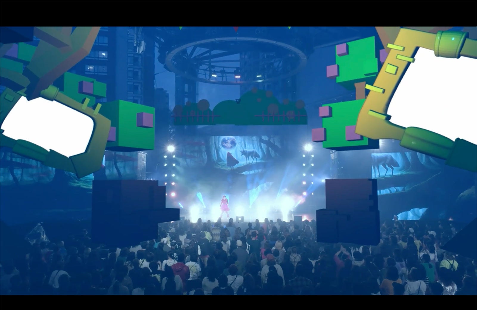 水曜日のカンパネラ スクリーンの様子／Photo by アンザイミキ