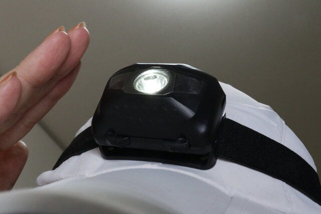 モーションセンサー付ヘッドライト　感度良好