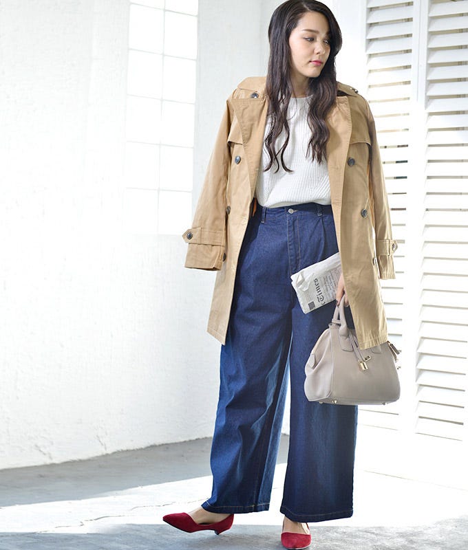 ハイウエストデニムガウチョパンツ「coca」3,490円(税込)/画像提供:coca