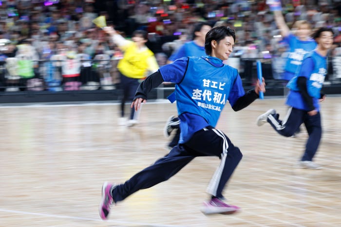 アンカーを務めた杢代和人「BACHI!BACHI!世代対抗ガチンコリレー!」(C)「DAN!DAN!EBiDAN!」製作委員会/笹森健一、高橋定敬