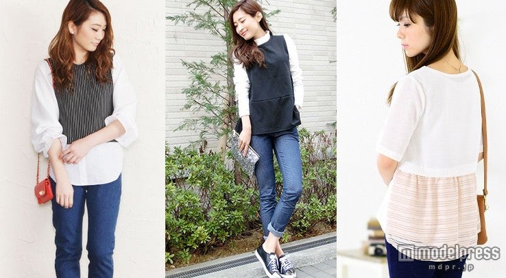 テクいらずにオシャレが叶うレイヤード風トップス3選