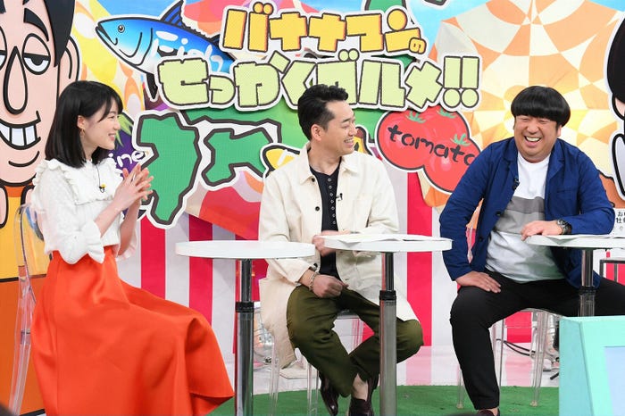 (左から)生田絵梨花、設楽統、日村勇紀(C)TBS