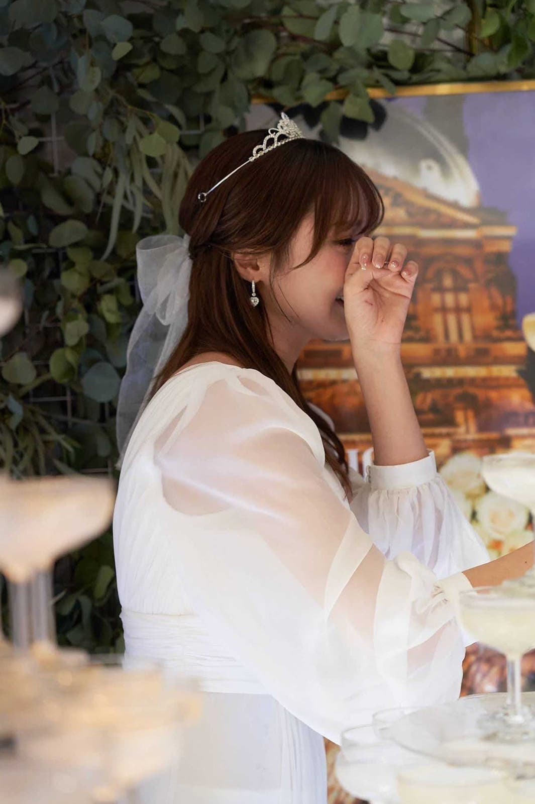 祝福をうけて感極まるきほ(提供写真)