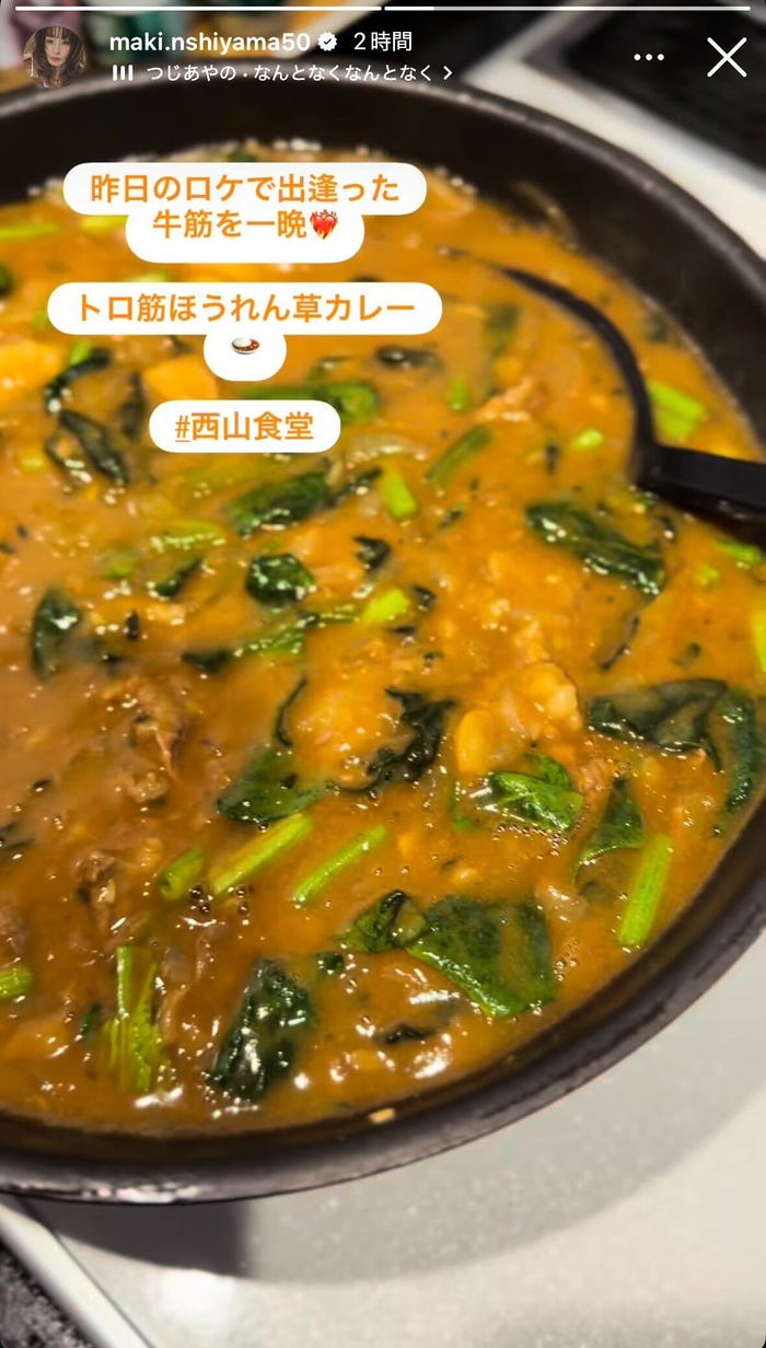 西山茉希Instagramストーリーズより