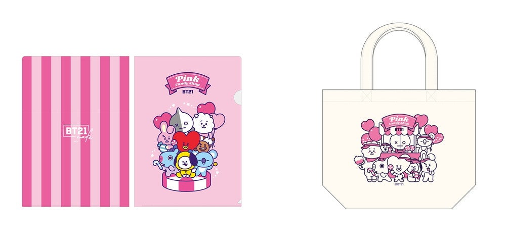 A4クリアファイル 400円、ランチトートバッグ 1,500円（C）BT21