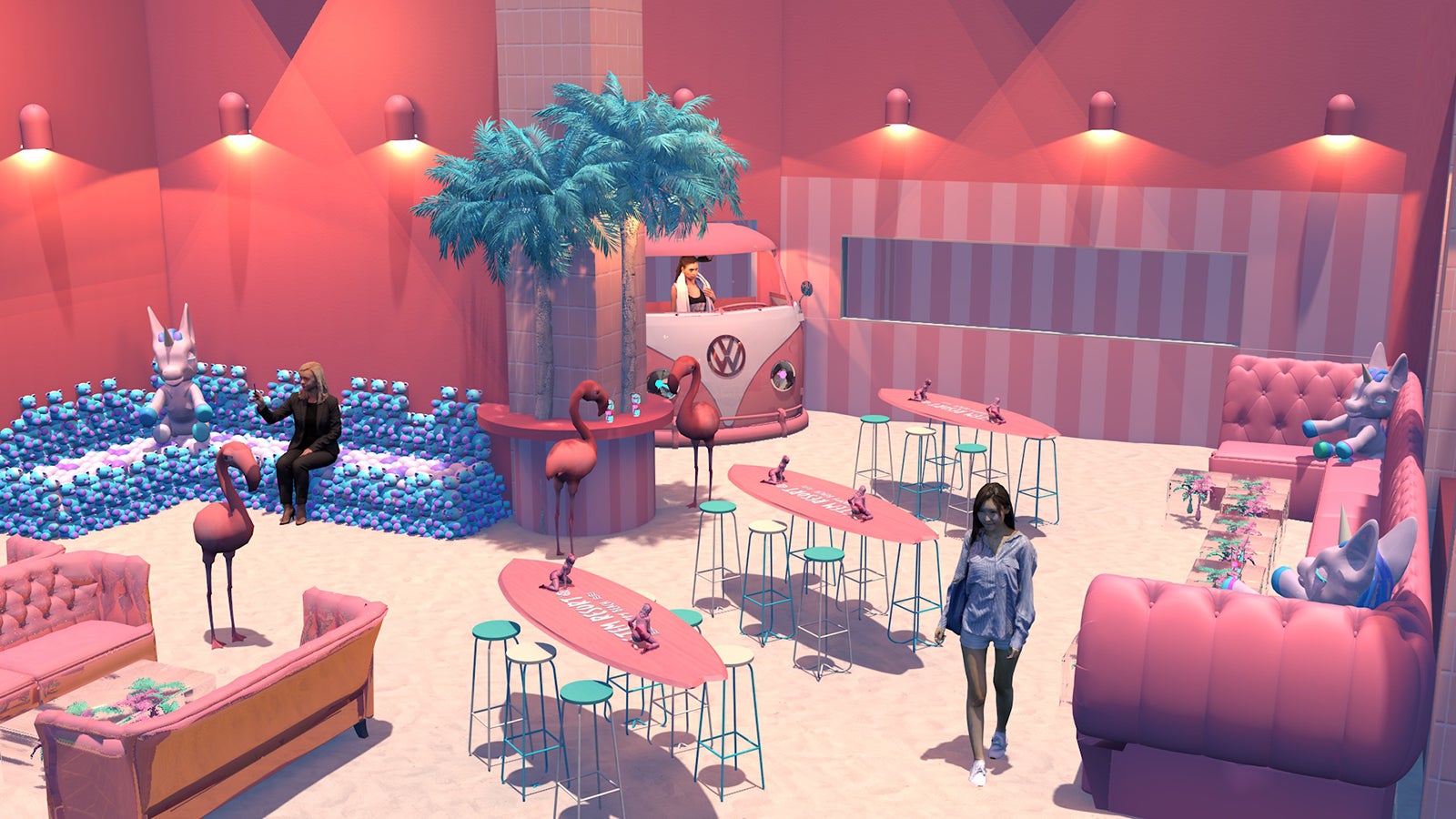 ピンクエリア※完成イメージパース図／画像提供：FND