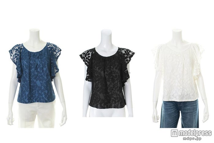 レースフレアー袖ブラウス「31 Sons de mode」8,532円(税込)