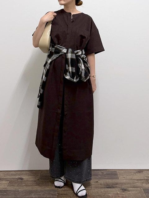 チェックシャツコーデ3