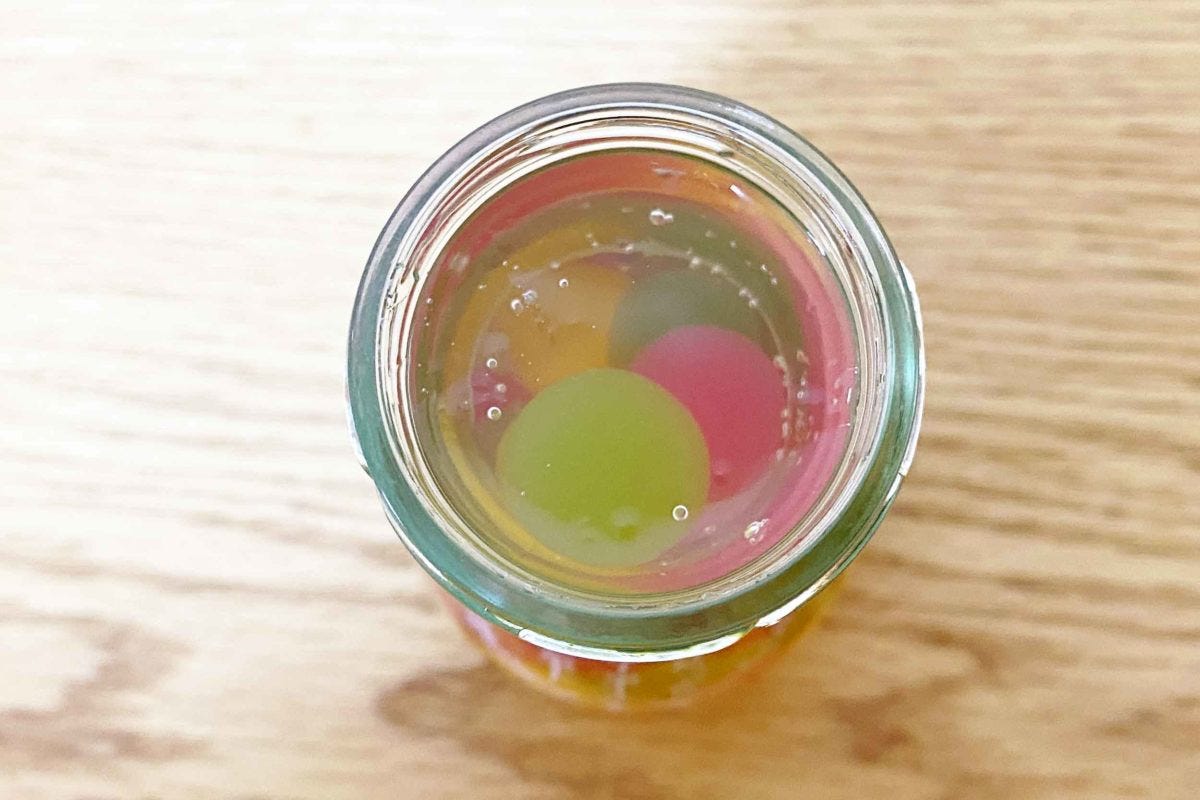 果汁たっぷりフルーツゼリーボールコンポート