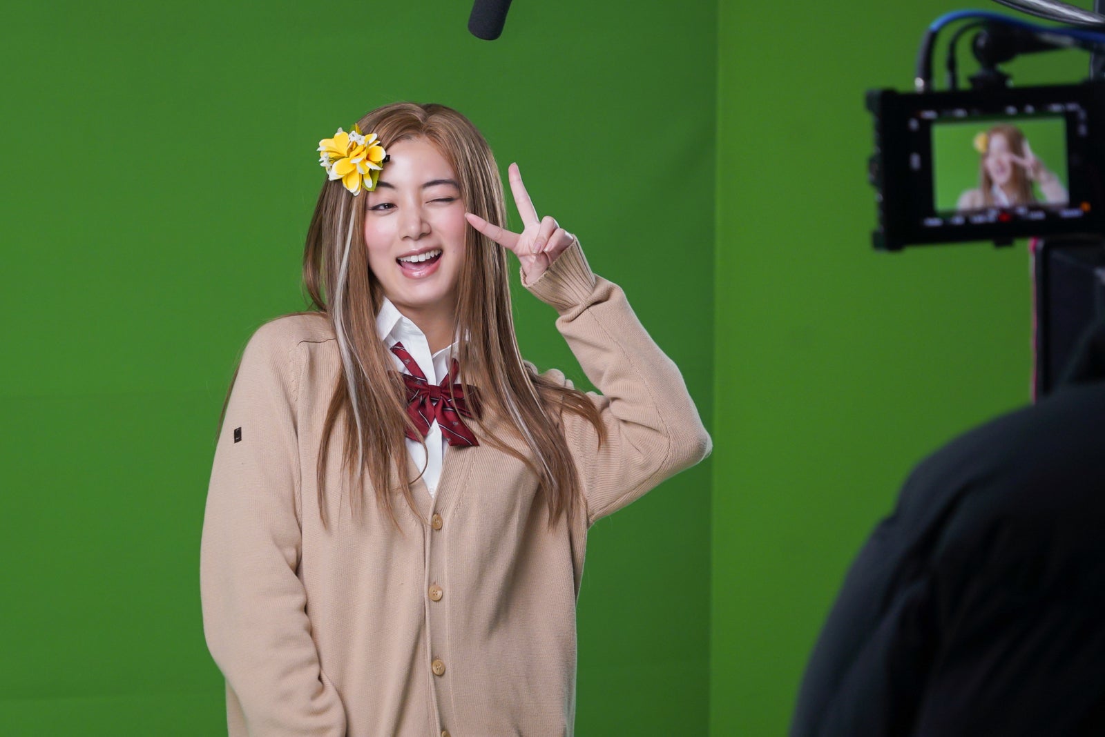 池田エライザ／新CM 撮影の様子（提供画像）