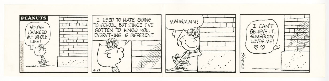 「ピーナッツ」原画 1974年9月17日（C）Peanuts Worldwide LLC